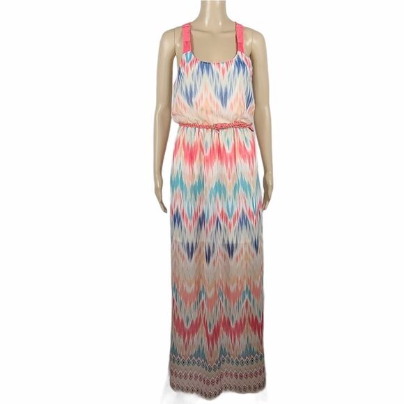 Maurices Coral Racerback Sleeveless Maxi Dress - Picture 2 of 9